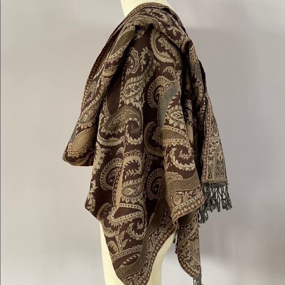 Brown paisley shawl - Picture 4 of 4